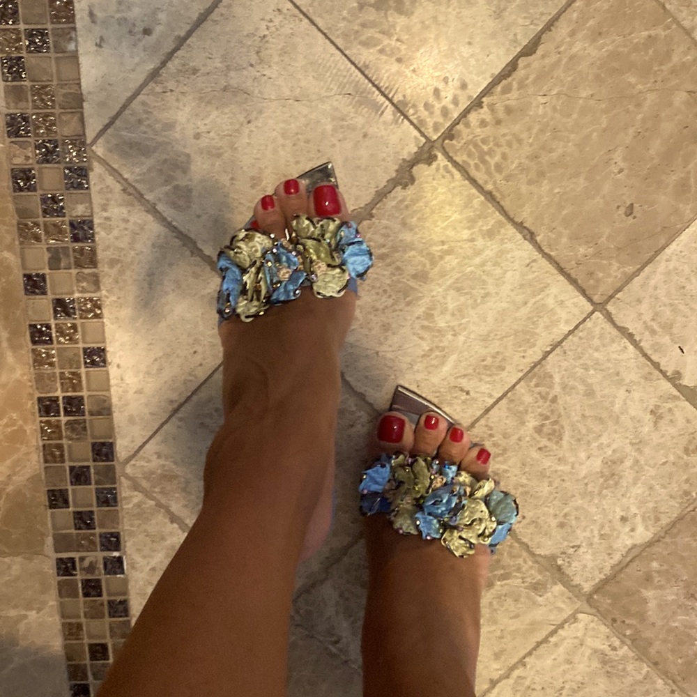 COPY - Light blue pair of summer heels